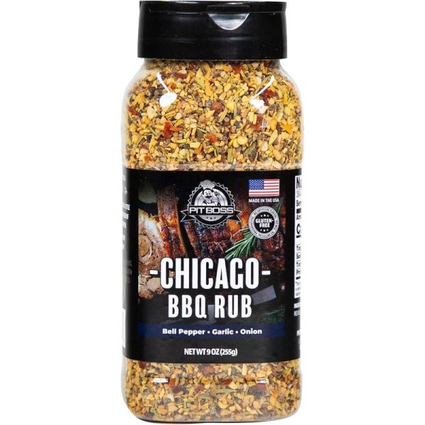 Pit Boss 40324 Bold Burger Rub Grill Spices, 13.5 Ounce (Pack of 1), Multicolored(Chicago BBQ Rub)